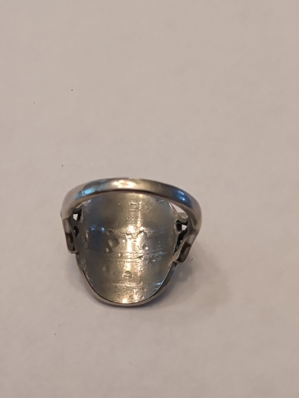 Silver Tone Bird & Floral Statement Ring - Silver - Picture 4 of 6